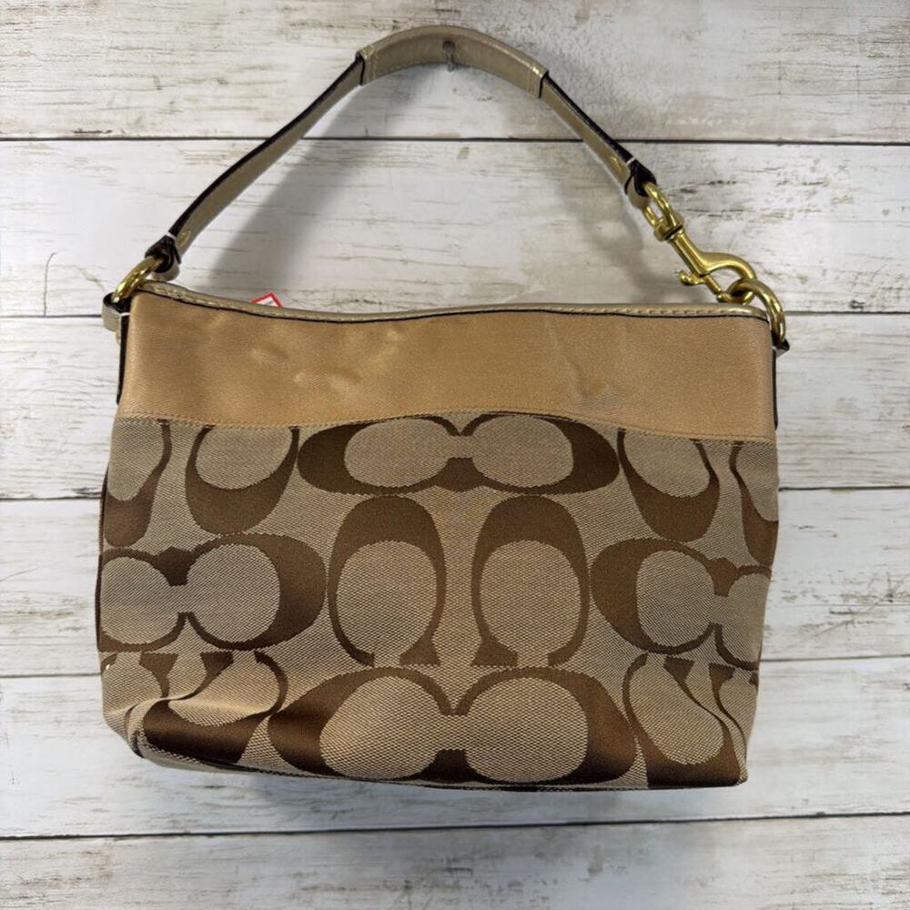 Coach Signature Handle Satchel Bag - Picture 3 of 4